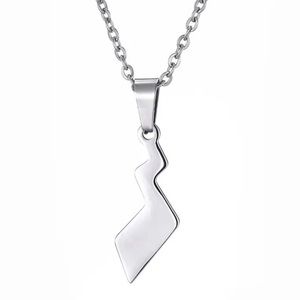 Pikachu Lightning Tail Bolt 24k Gold Plated / Silver Necklace (45CM)